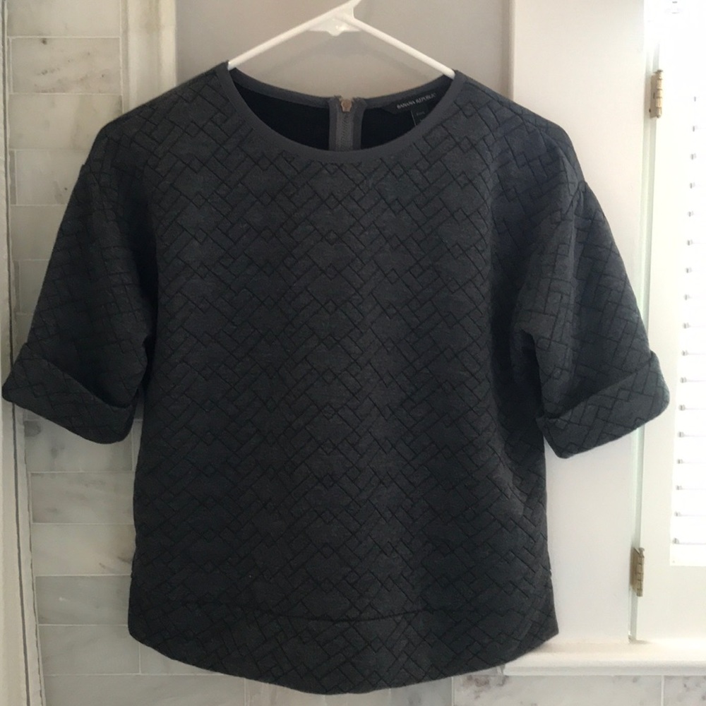 NWT Banana Republic XSP charcoal grey top